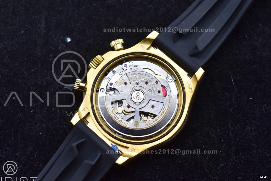 Black 1:1 Dial YG Edition Best (Weighted) 126518 V6 on Oysterflex Strap QF Daytona SH4131 0521
